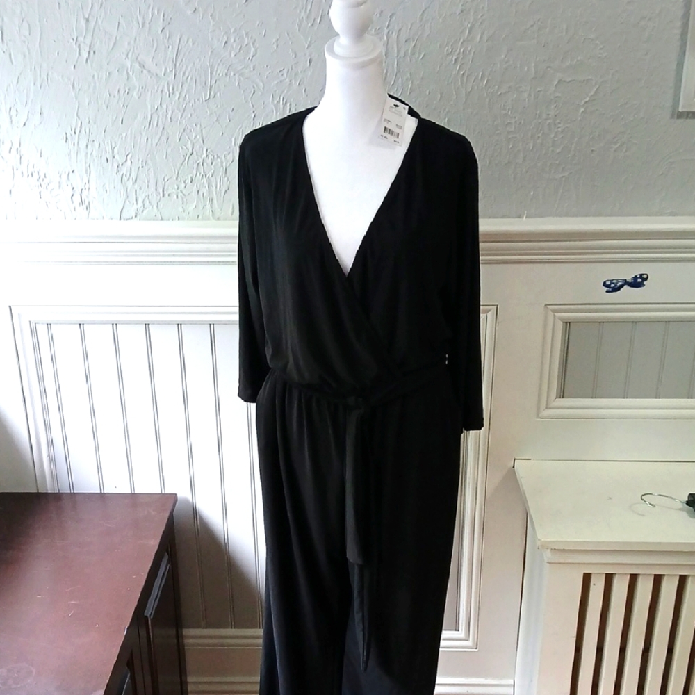 Elegant Black Wrap Jumpsuit